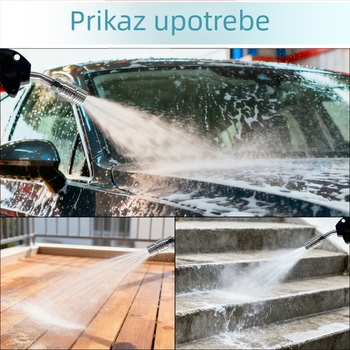 Ventil od mesinga za visoki tlak s unutarnjim navojem 3/8 i tuš glavom, 0.3 mlaznica, nehrđajući čelični vrh pištolja, 1/4 brzi spoj