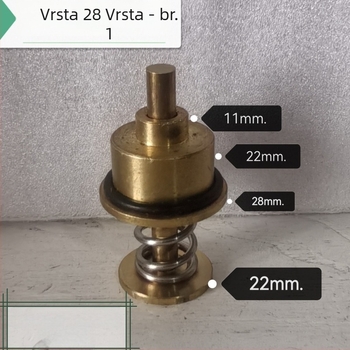 Tower-tip ventila za ispiranje s vijkom, mesing tijelo ventila, ručno upravljanje, opruga 28-3132