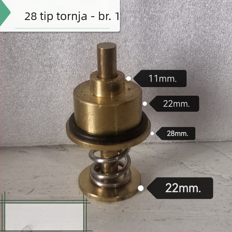 Tower-tip ventila za ispiranje s vijkom, mesing tijelo ventila, ručno upravljanje, opruga 28-3132