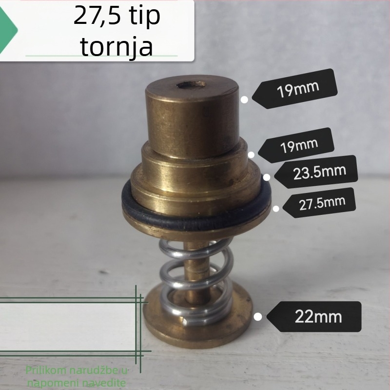 Tower-tip ventila za ispiranje s vijkom, mesing tijelo ventila, ručno upravljanje, opruga 28-3132