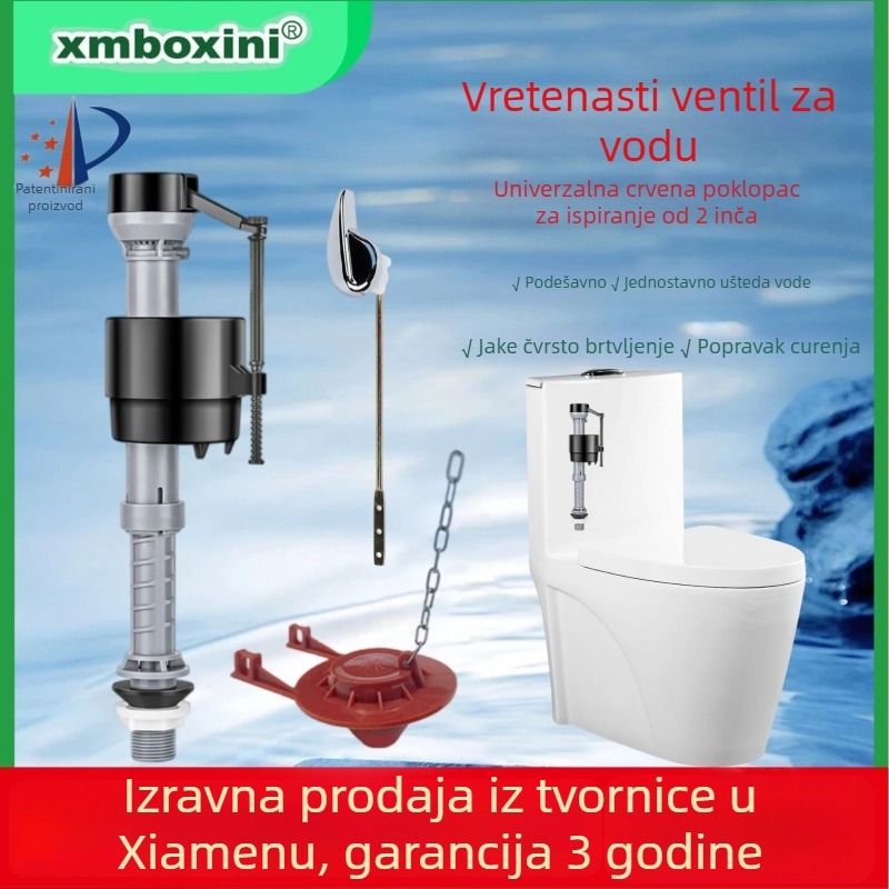Toaletni ulazni ventil s reguliranim igličnim ventilom, PVC+POM, XMBOXINI, donji ulaz