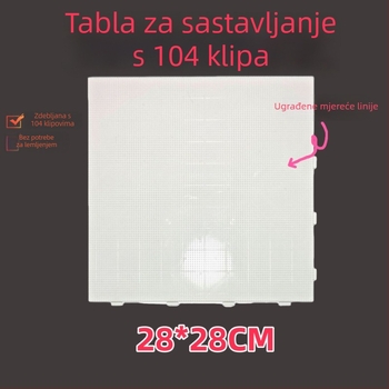 Ploča osnove za slagalicu s perlicama, 104 klinova, otporna na visoke temperature, ne deformira se, edukativna slagalica