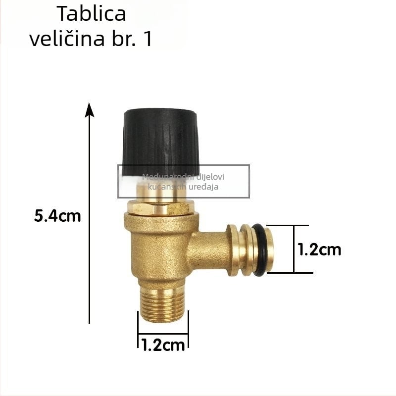 Zidni ventil za dopunu vode za bojler s prekidačem i gumbom, automatski pogon, kompatibilan s Viessmann, pogodan za 51–100 m²
