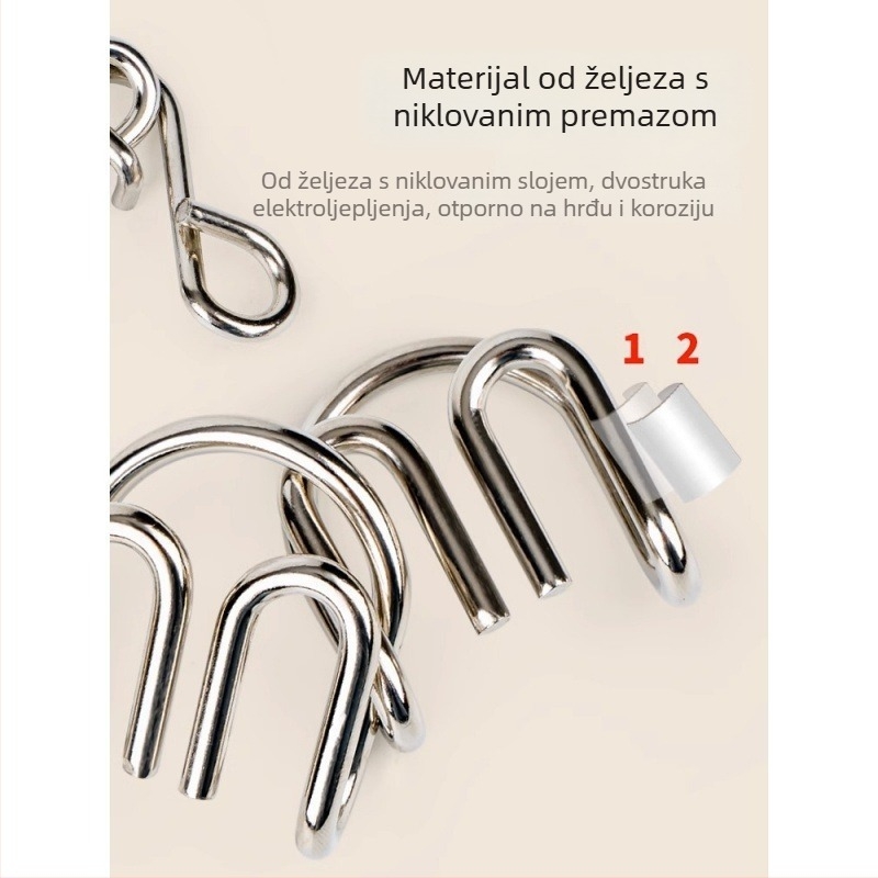 Luban Lock puzzle s devet povezanih prstena – metalni puzzle za ublažavanje stresa, mogućnost prilagodbe