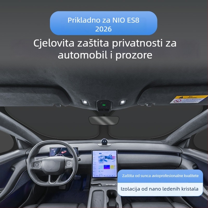 Auto sjenila za prozore Nio ES8, Oxford tkanina, debela neprozirna, viseći dizajn, trajanje 3-5 godina