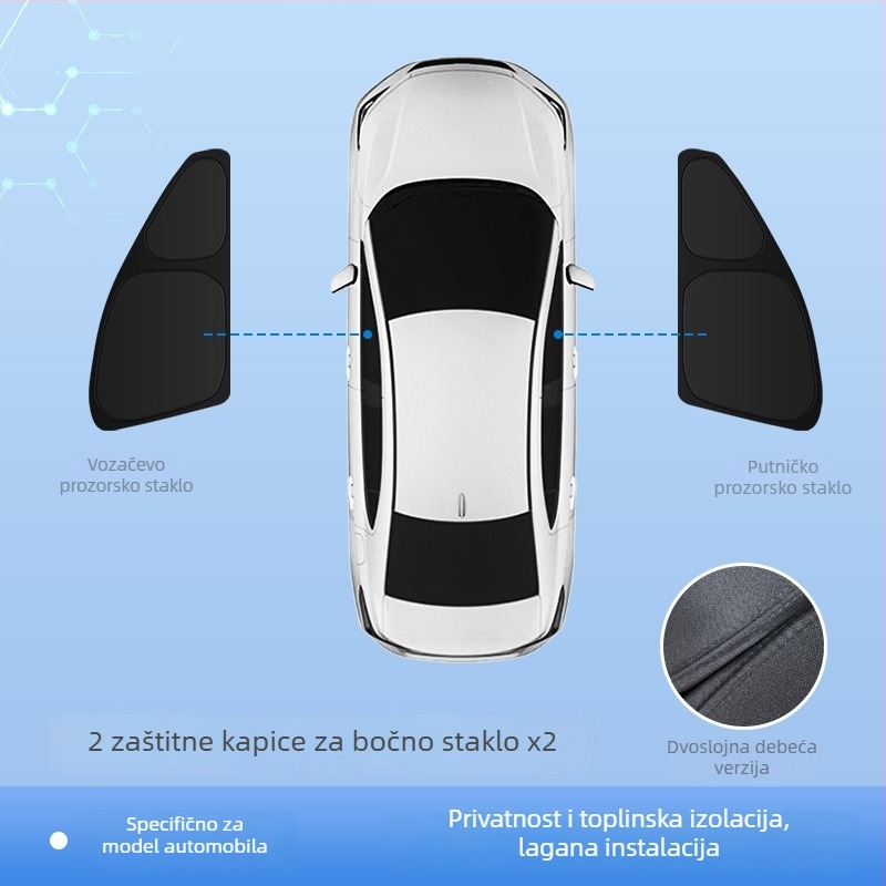 Auto sjenila za prozore Nio ES8, Oxford tkanina, debela neprozirna, viseći dizajn, trajanje 3-5 godina