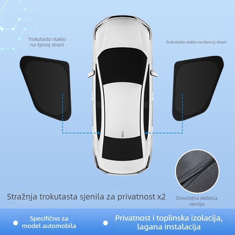 Auto sjenila za prozore Nio ES8, Oxford tkanina, debela neprozirna, viseći dizajn, trajanje 3-5 godina