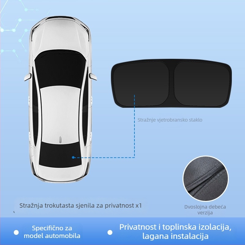 Auto sjenila za prozore Nio ES8, Oxford tkanina, debela neprozirna, viseći dizajn, trajanje 3-5 godina