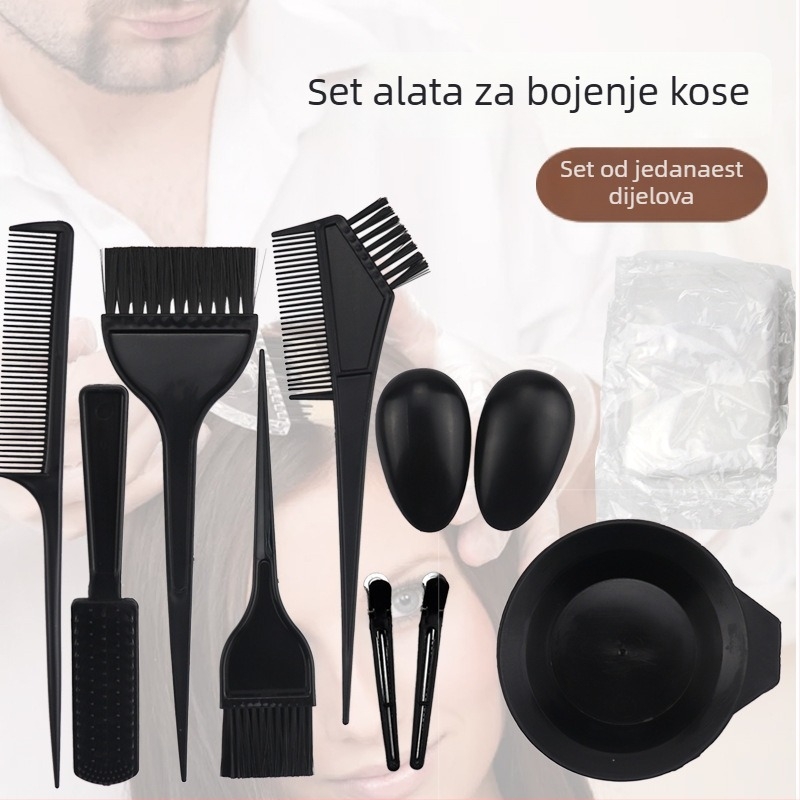 HUAXIN set za bojanje kose, drvo breskve, porijeklo Guangzhou, 11-dijelni set, ovlaštena privatna marka