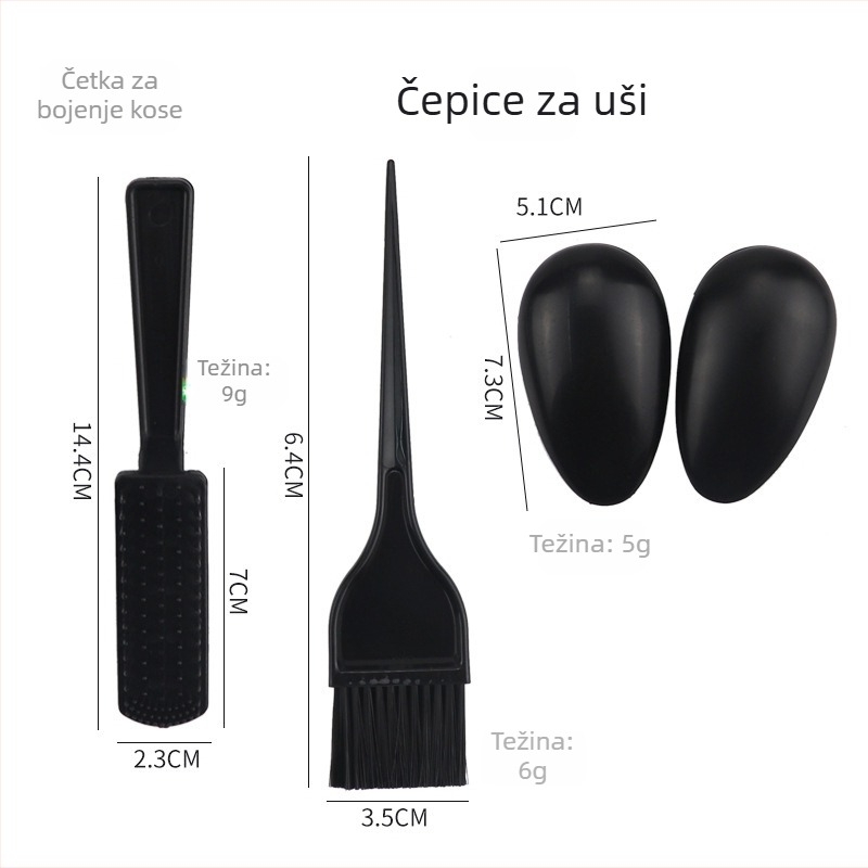 HUAXIN set za bojanje kose, drvo breskve, porijeklo Guangzhou, 11-dijelni set, ovlaštena privatna marka