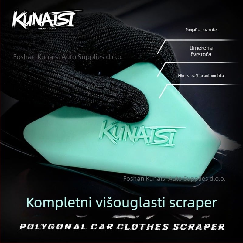 Alat za postavljanje automobijskog filma — skraper za brtvljenje rubova i detaljno završavanje filma (Materijal: Plastika; Vrsta: Skraper; Prilagodba: Da; Ovlaštena privatna marka: Da; Marka: Coolness)