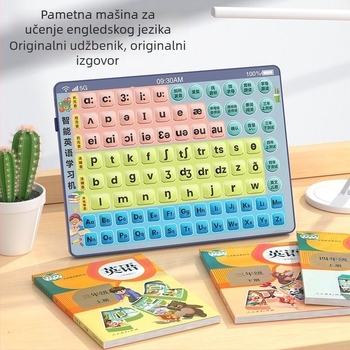 Engleska fonetska učna mašinka – Višefunkcionalna edukativna igračka za djecu od 1. do 6. razreda, punjiva, zvuk/muzika, plastična konstrukcija, bez memorije, za uzrast 4–6 godina