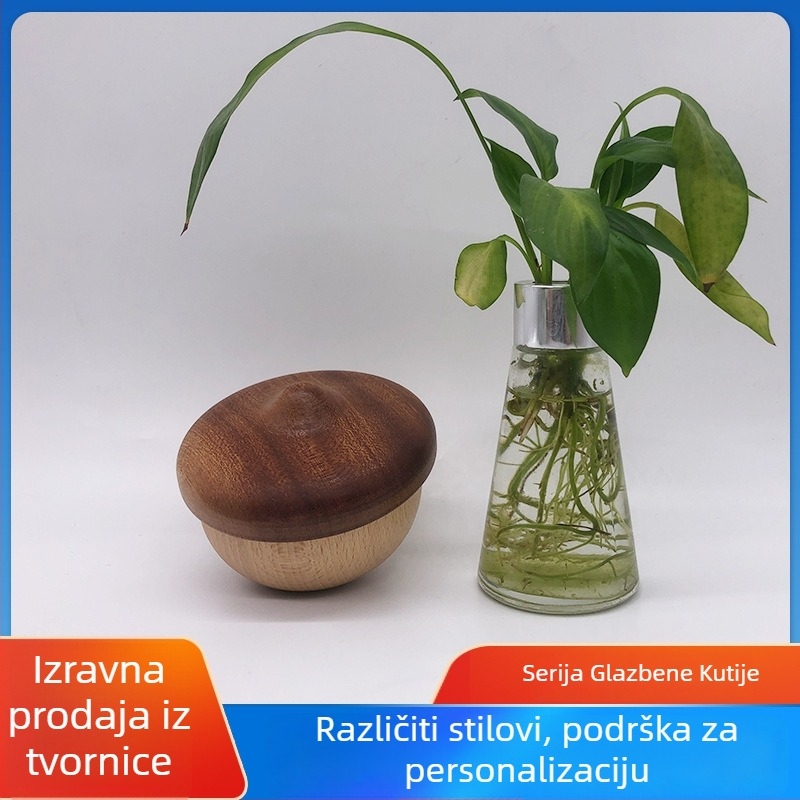 Glazbena kutija od bukovine – novi kineski stil, osobni poklon za rođendan i Dan zaljubljenih