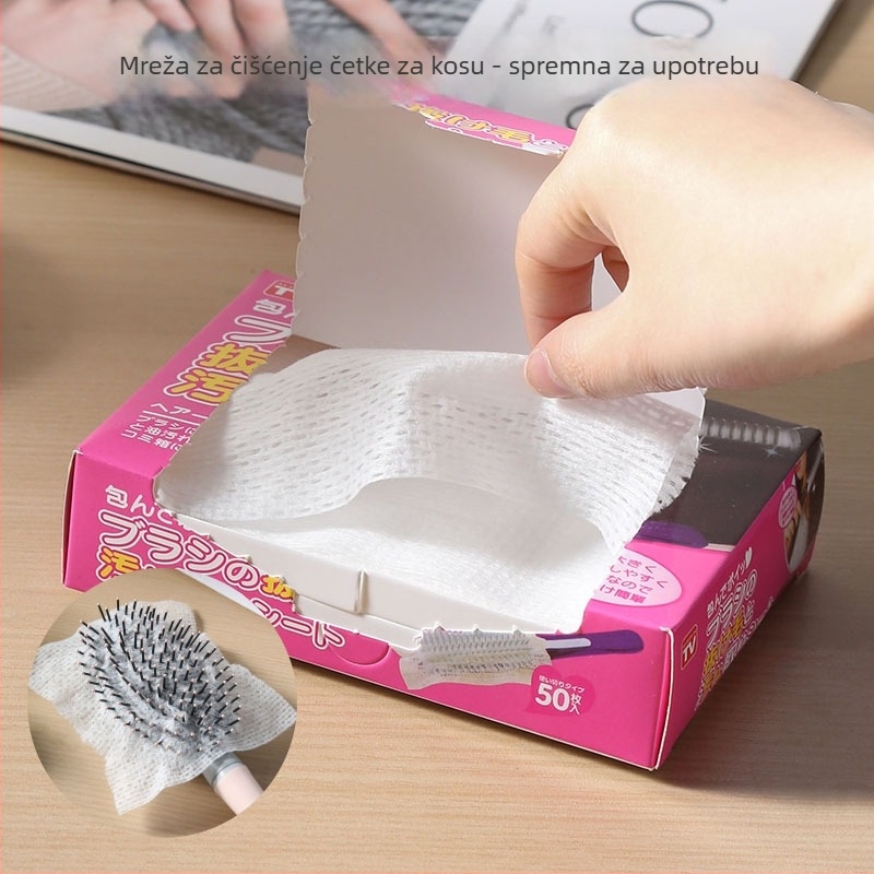 Četka za kosu s air-cushionom, mrežom za čišćenje i masacijskim zračnim jastučićem za zaštitu kose — prenosni, 50-dijelni jednokratni putni paket za osobnu njegu