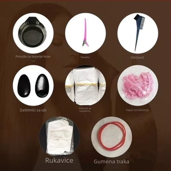 PANXU Profesionalni alati za bojanje kose – paket od 8 komada, za salone