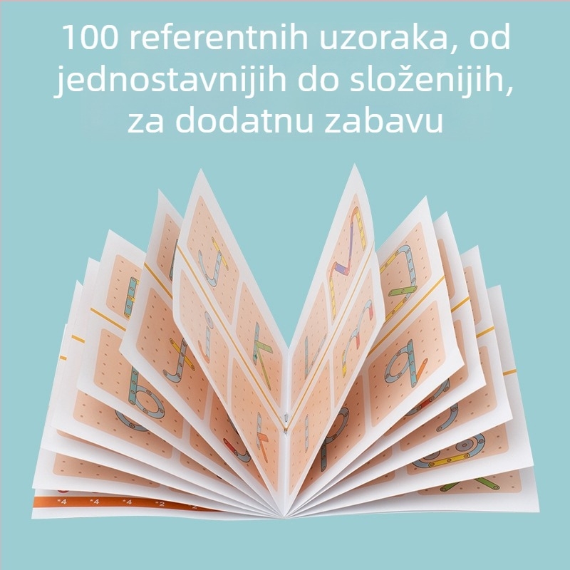 Drveni 3D puzzle stupac – edukativna igračka za djecu 4–6 godina, slaganje ilustracija i ploča