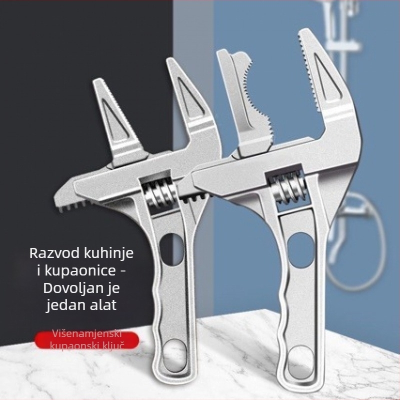 Ključ za kupaonicu za vodovod, podesivi, aluminijski legura, novi kineski stil