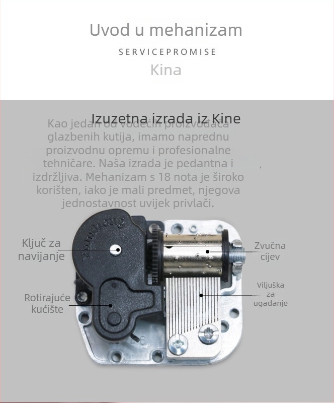 Kružna drvena kutija s glazbom za djecu, DIY s glinom, božićna rotirajuća drvena kutija
