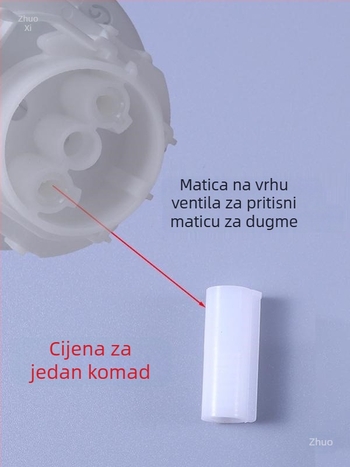 Set pribora za spremnik toaleta od nehrđajućeg čelika: ventil za dovod vode, odvodni ventil, tipka-štanga, klipsa, matica – moderni minimalistički stil