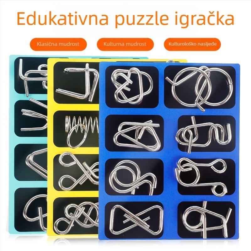 Metalni puzzle od osam dijelova za otvaranje prstena