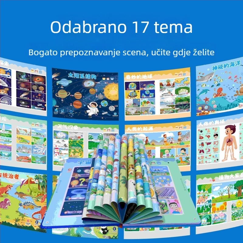 Pametna pero za točkasto čitanje za djecu – interaktivna edukativna audio-knjiga, prepoznavanje govora, punjiva, emocionalna interakcija, za uzrast 4–6 godina