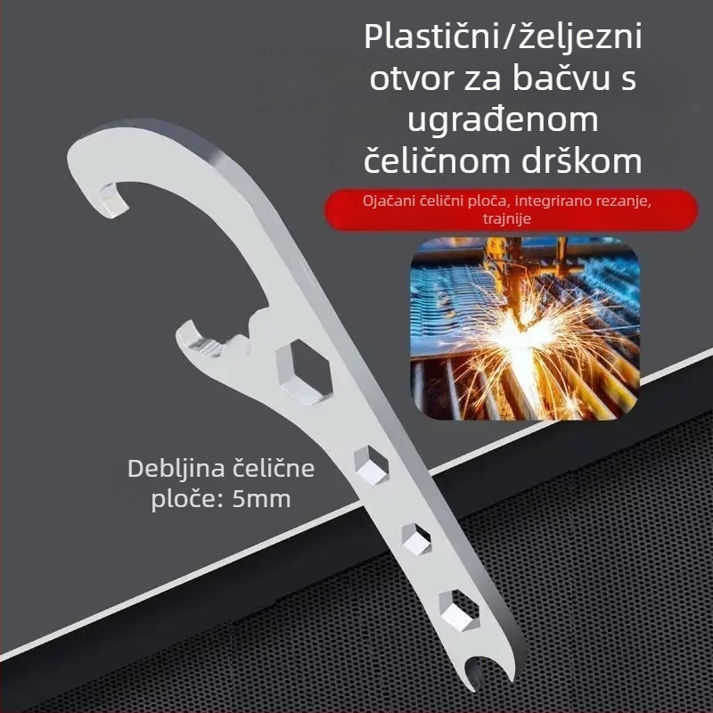 Nehrđajući čelični alat za otvaranje kanti — višestruki ključ za otvaranje poklopaca kanti za boje i plastične kante (ručno)