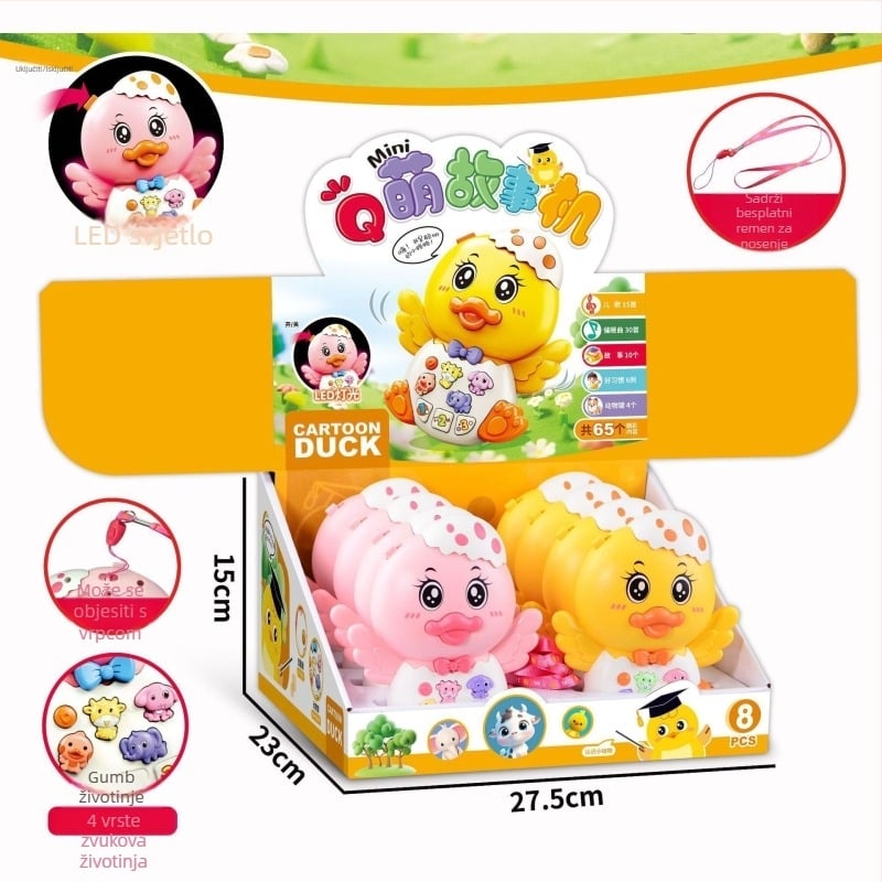 Interaktivna priča mašina za djecu u obliku sove sa svjetlima i zvukom — električna, napajanje baterijama, interaktivna, podržava emocionalni i vizualni razvoj