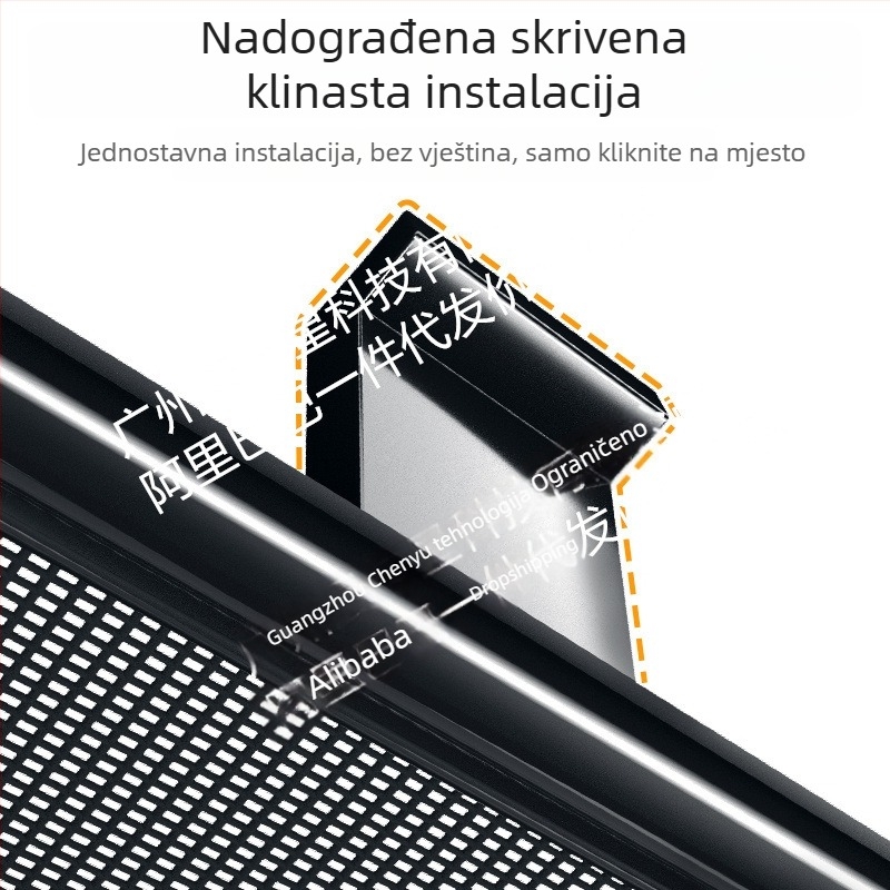 ABS dekorativna traka za prednju rešetku Haval H9 s mrežom protiv insekata