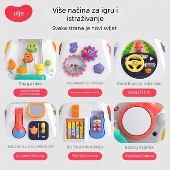 Dječji ručni bubanj – višefunkcionalni stol za igru, glazbena edukativna igračka (ABS, suha baterija, uzrast 0–3)