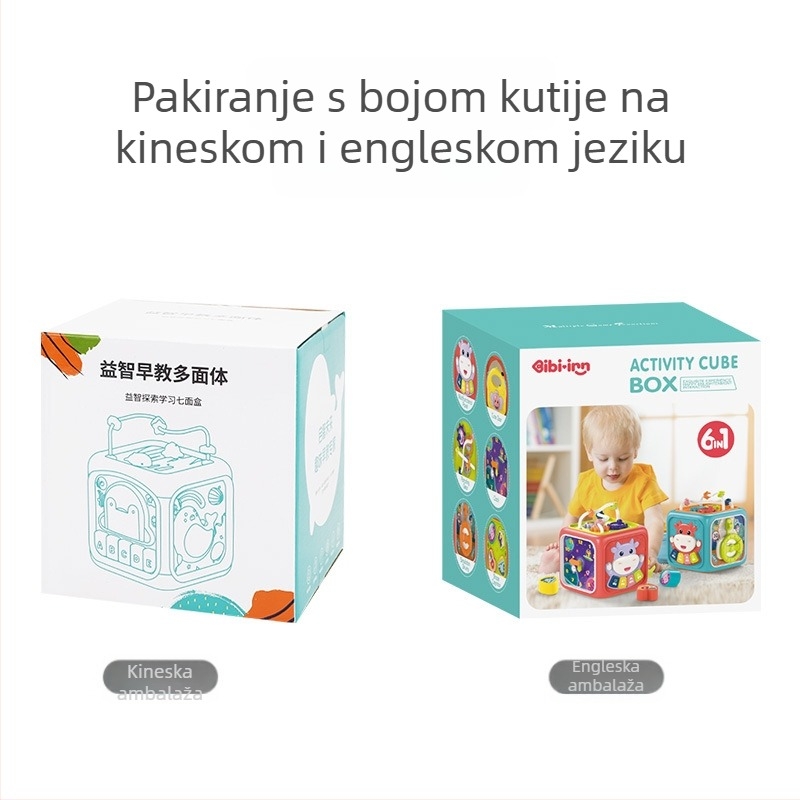 Hexaedronska dječja edukativna igračka – bubanj za udaranje rukom, glazba i učenje (baterijsko napajanje, plastična konstrukcija, uzrast 4–6 godina)