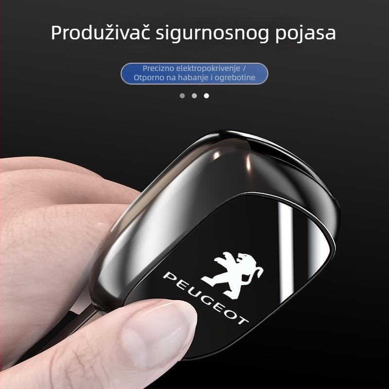 Univerzalna auto sigurnosna kopča, cinkova legura, model 3908, prilagodljiva s logotipom