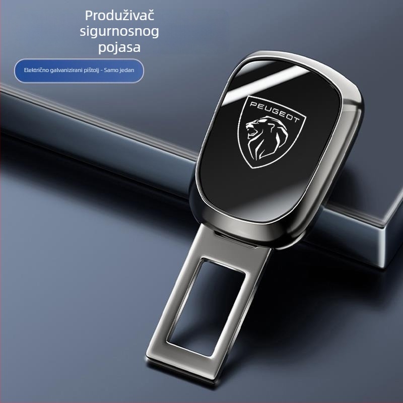 Univerzalna auto sigurnosna kopča, cinkova legura, model 3908, prilagodljiva s logotipom