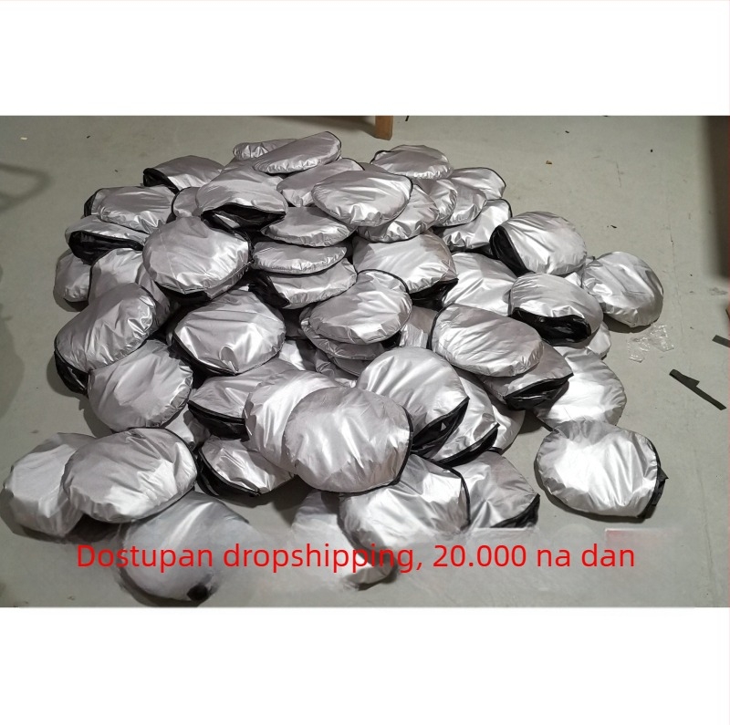 Automobilsko sjenilo za sunce sa srebrnom premazom tkanine, teleskopskim montažom, univerzalni model, jednostavan stil