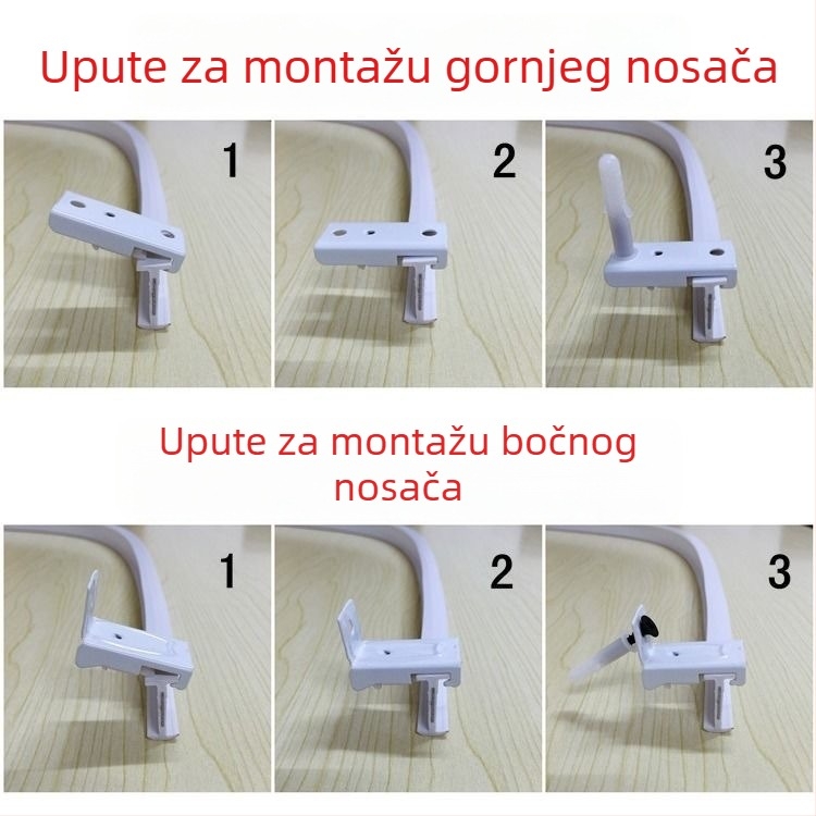 Zavjesna tračnica s savitom za kutni prozor i balkon, mekana tračnica, montaža bušenjem, model 005, materijal: čelik, završna obrada: plast čelik, moderan i jednostavan stil