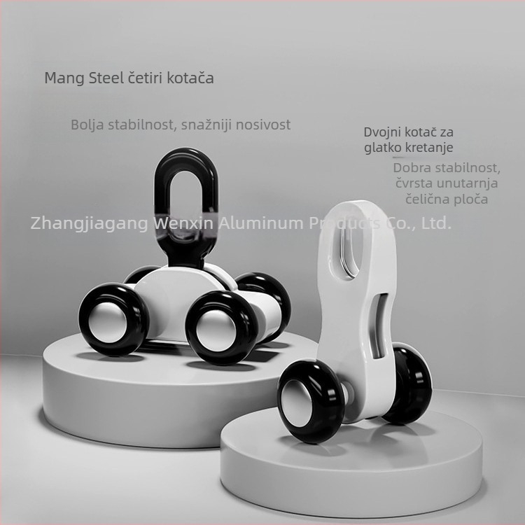 Aluminijska tračnica za zavjese – V-oblik, ultra-tanka, tiha kutija, Wenxin WX250313, moderan jednostavan stil, gornja ili bočna montaža