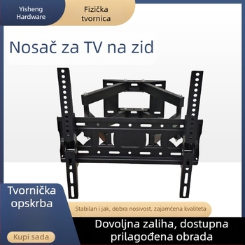 Yi sheng HM-600 zidni nosač za TV s izvučnim nagibom i okretom lijevo-desno, metalni nosač, nosivost preko 15 kg