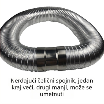Teleskopska aluminijska cijev za ispušni kanal plinskog bojlera
