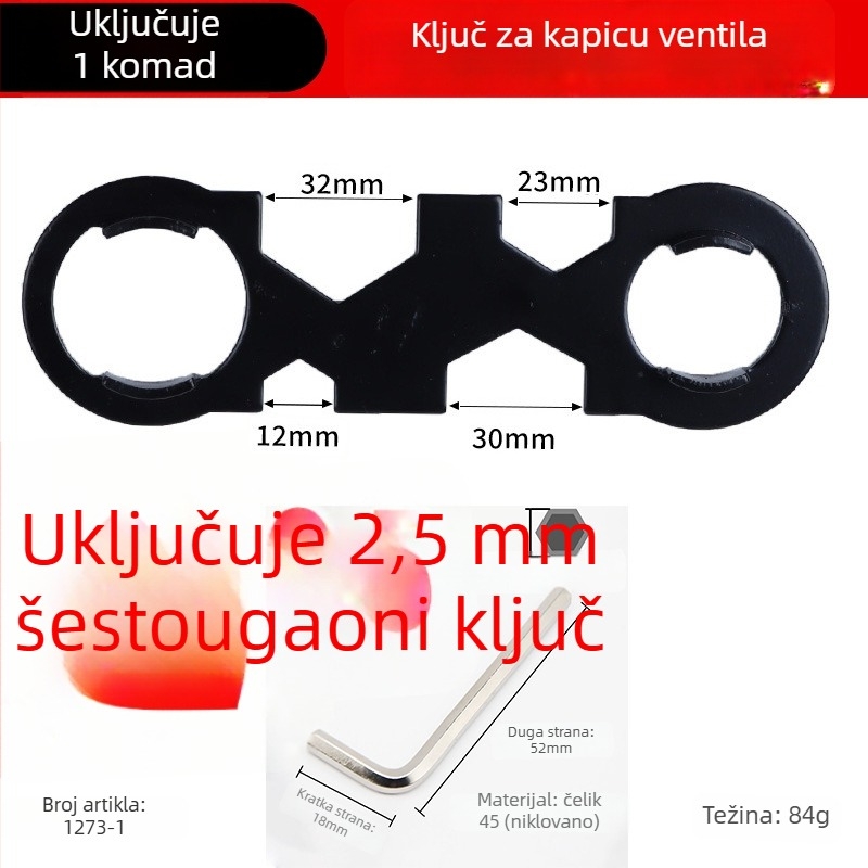 Ključ za uklanjanje jezgre ventila – montaža/demontaža miješanja ventila, čelična konstrukcija, marka Win the bully, ovlaštena privatna marka, moderni stil