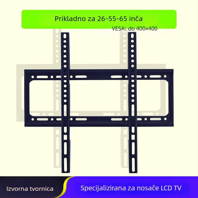 Zidni nosač za TV s kovnim držačem, model 50S-T, nosivost iznad 15 kg, mehaničko upravljanje.