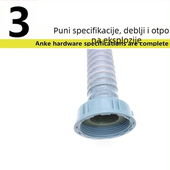 Dvostrano spojno crijevo za sudoper, PVC, za dvostruku sudoperu