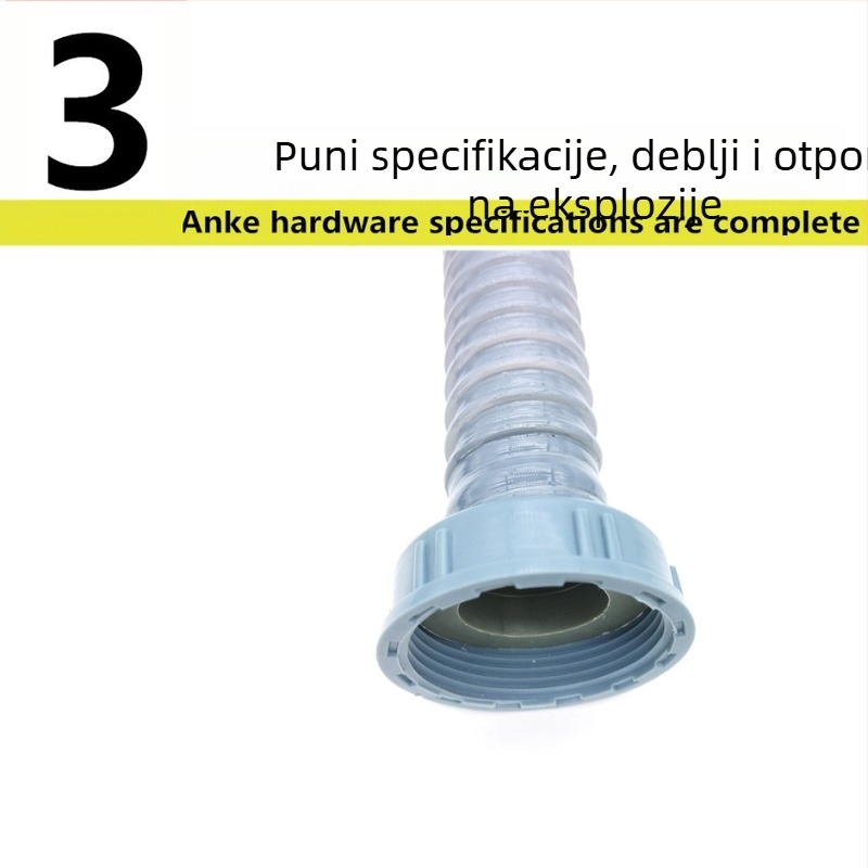 Dvostrano spojno crijevo za sudoper, PVC, za dvostruku sudoperu