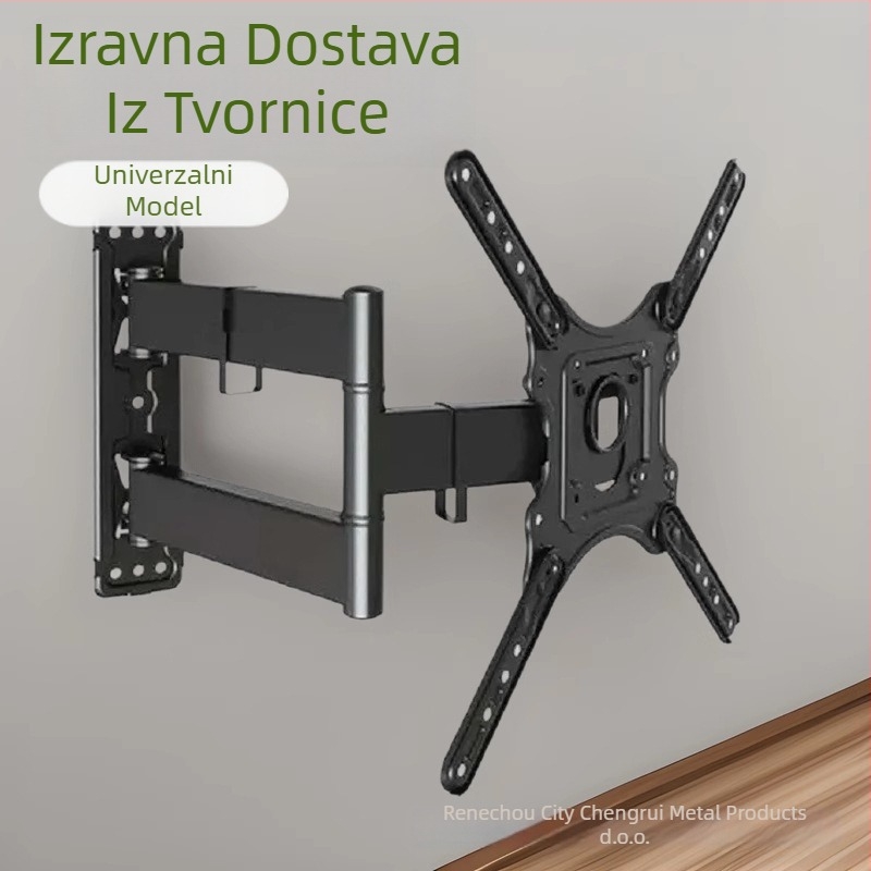 Zidni držač za televizor, rotirajući teleskopski, metalni, podesivi, model P4