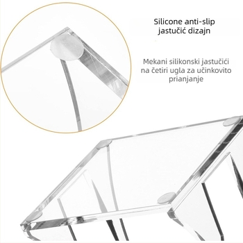 Akrilni stolni držač za Mac mini (2010–2020), ruter i TV kutija, težina 120 g, uključuje držač i četiri protuklizne podloške