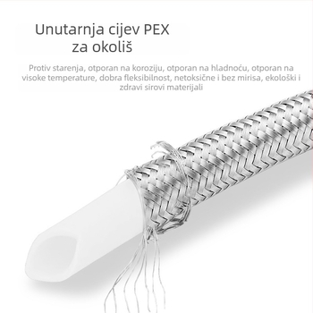 Cijev za ulaz vode na vašem bypassu s PEX unutarnjom cijevi — 304 nehrđajući čelik / PEX unutarnja cijev — moderni minimalistički stil, prilagodljivo, licencirane privatne marke