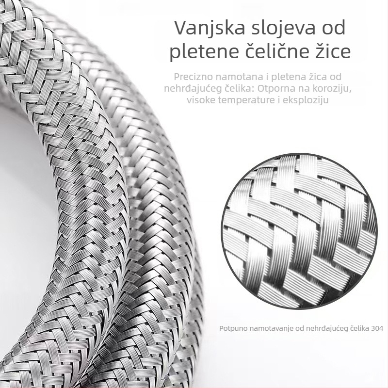 Cijev za ulaz vode na vašem bypassu s PEX unutarnjom cijevi — 304 nehrđajući čelik / PEX unutarnja cijev — moderni minimalistički stil, prilagodljivo, licencirane privatne marke