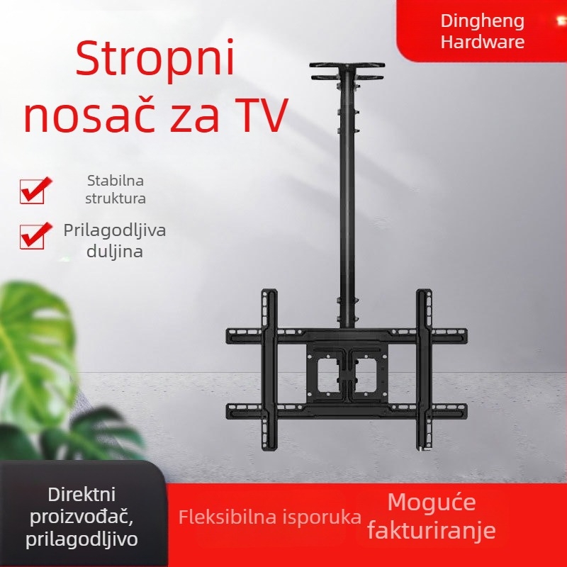 Stropni nosač za LCD TV, model T560-15, s 180° rotacijom i izvlačnom regulacijom visine.