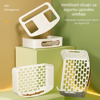 Stolni stalak za optički modem, bežični usmjerivač i set‑top kutije | plastika | šest slojeva | za dnevni boravak