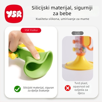 Ysr silikonska bebina truba igračka za uzrast 0-3 godina – mini truba za žvakanje, podržava emocionalni razvoj