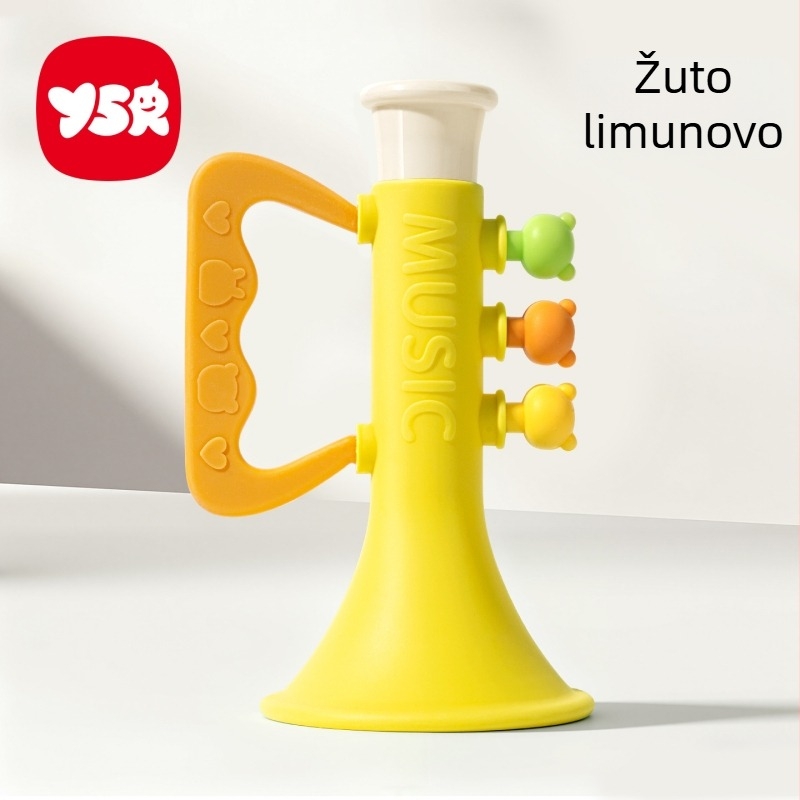 Ysr silikonska bebina truba igračka za uzrast 0-3 godina – mini truba za žvakanje, podržava emocionalni razvoj