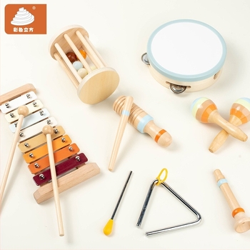 Drveni Orff instrument set za djecu – kombinirani instrumenti, marka Cloud Elephant, uzrast 4–6 godina